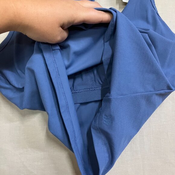 All in Motion Women's XS Blue Everyday Soft Rib Racerback Cropped Support Tank - Picture 8 of 13